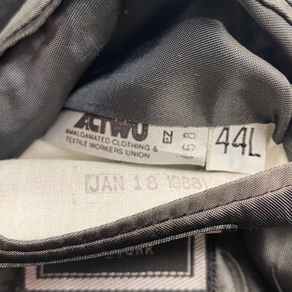 CHRISTIAN DIOR Vintage 80’s Charcoal Gray Wool Blazer Size 44L - Picture 7 of 11